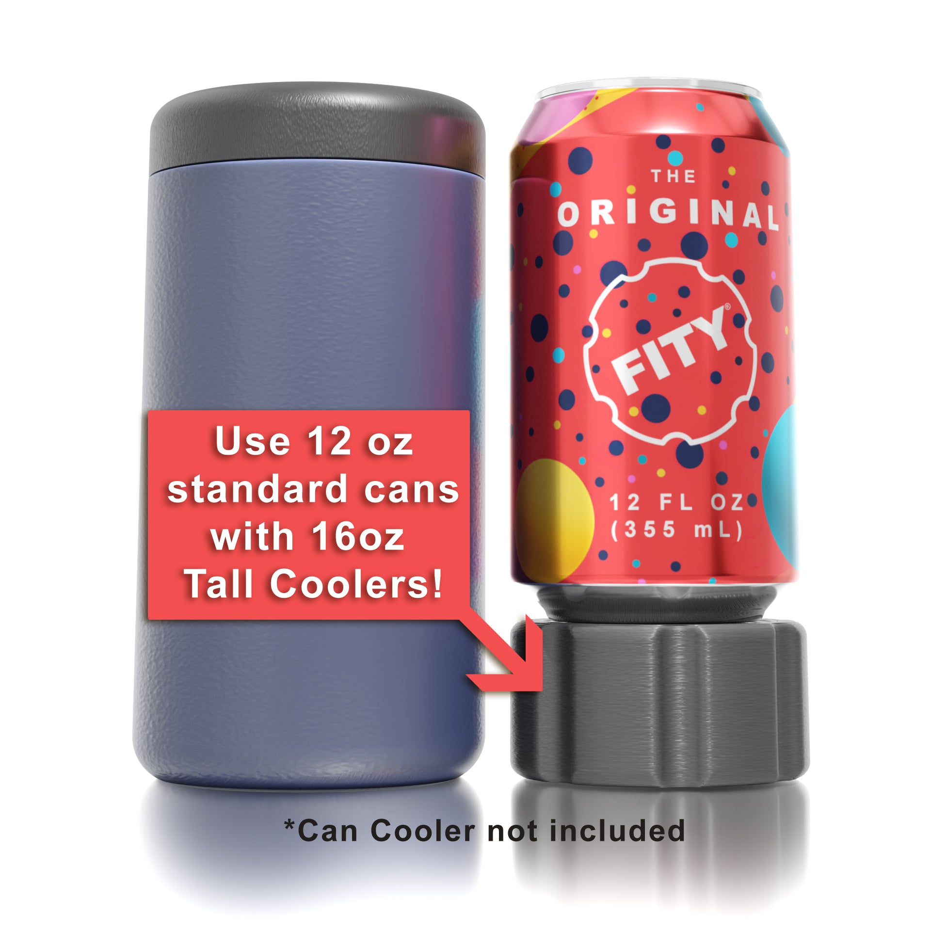 Fity Slim 2 Pack A Short 8oz 222ml Slim Can Adapter for 12oz 355ml